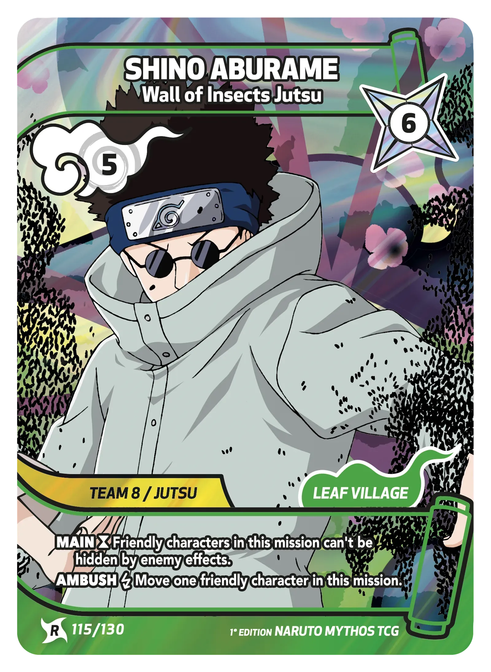 Shino Aburame — Wall of Insects Jutsu