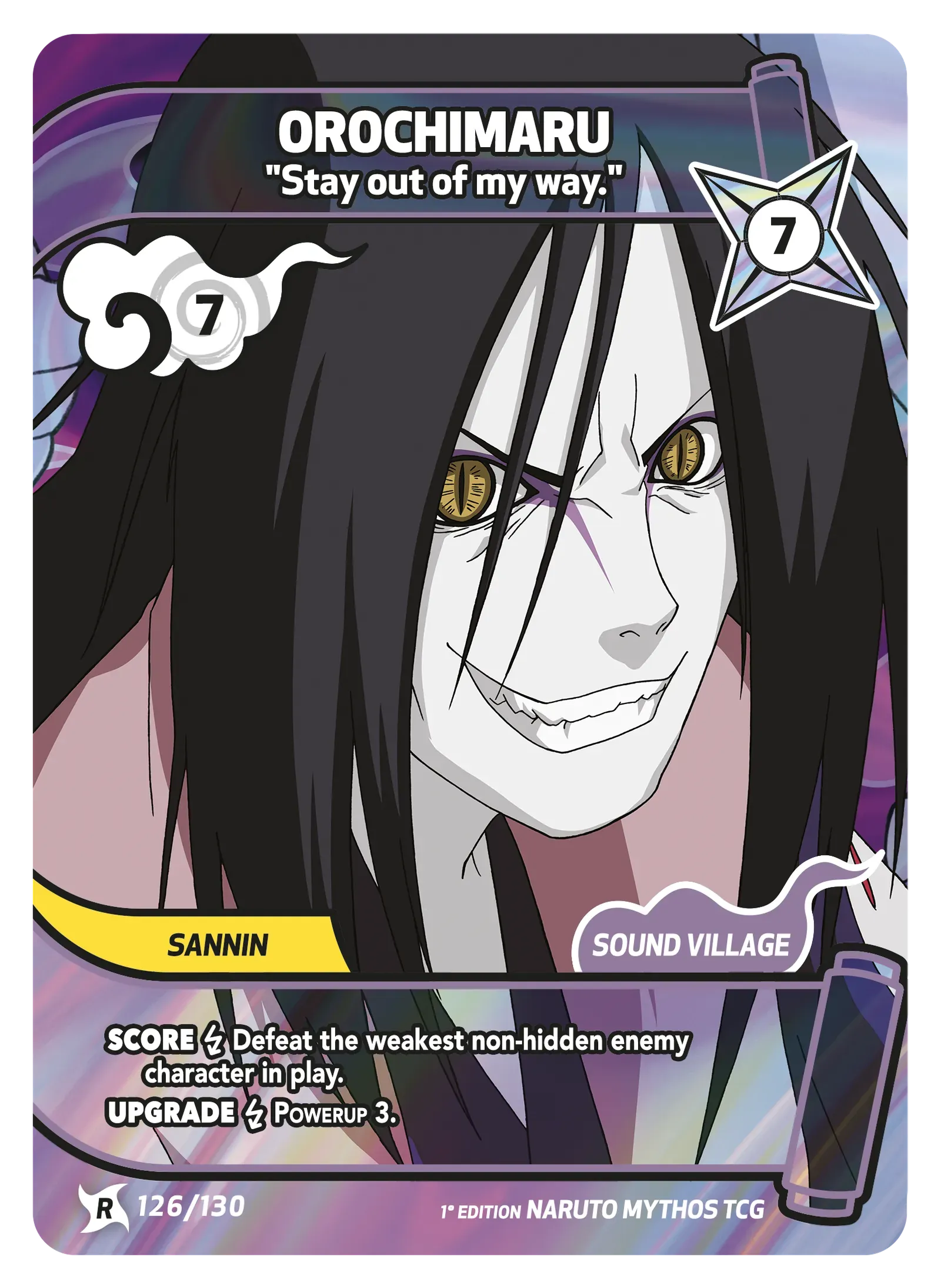 Orochimaru — Stay out of my way.